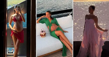 Alexandra Leclerc marca tendencia con su estilo maternal en la Costa Azul
