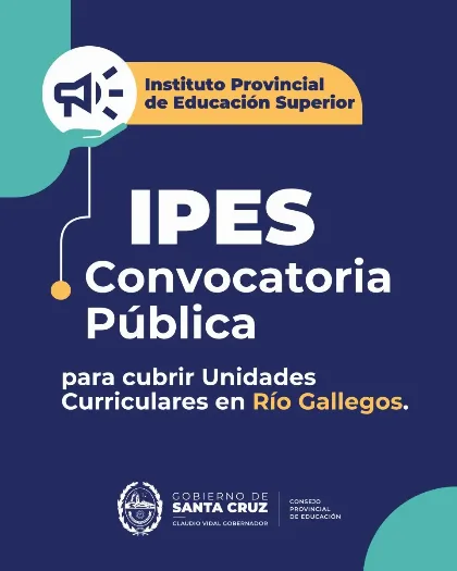 Convocan a cubrir horas cátedra en el IPES de Río Gallegos