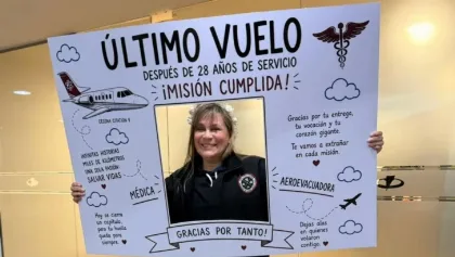 La Dra. Liliana Behr realizó su último vuelo sanitario tras 28 años de servicio