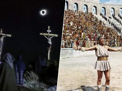 Película usó eclipse total para filmar escena de crucifixión con 9.000 extras