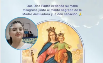 Piden cadena de oración por Milena, gimnasta de Puerto Deseado en tratamiento en Buenos Aires