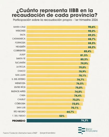 Santa Cruz, la provincia con mayor dependencia de Ingresos Brutos
