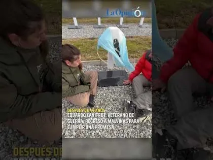 Veterano de Malvinas regresó tras 44 años para cumplir una promesa