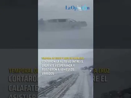 Corte de ruta 40 por temporal de viento y nieve