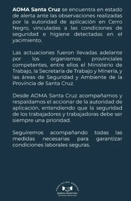 Gremios de Santa Cruz apoyan controles en Cerro Negro