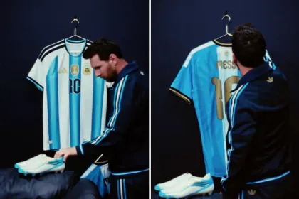 Messi presentó la camiseta para su despedida de la Selección Argentina