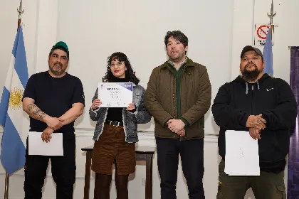 Río Gallegos: entrega de certificados en capacitación de maquinaria pesada