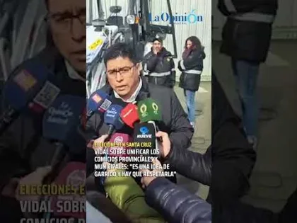 Vidal habló sobre unificación de elecciones en Santa Cruz