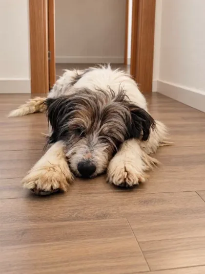 Buscan hogar para un perro ciego abandonado en Las Heras