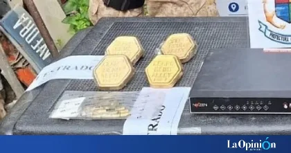 Hallan lingotes de oro en un inodoro en Caleta Olivia