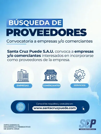 Santa Cruz Puede S.A.U. convoca a proveedores locales